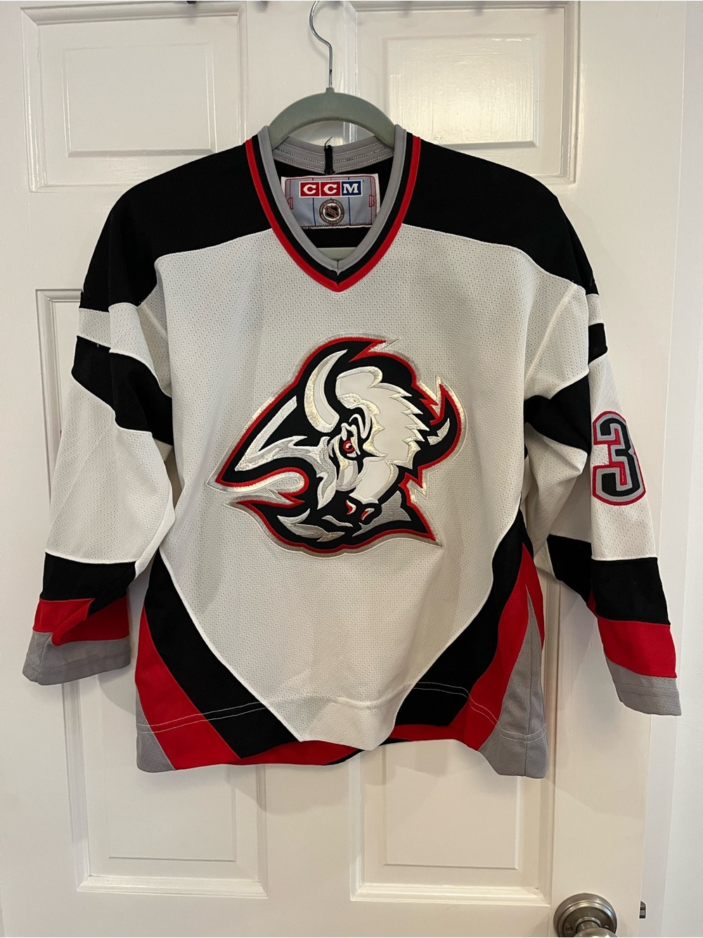 Authentic CCM youth buffalo sabers jersey